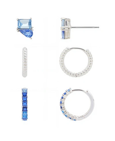 Unwritten Cubic Zirconia And Crystal Earring Trio Set