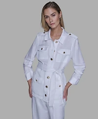 Karl Lagerfeld Paris Women's Belted Jacket