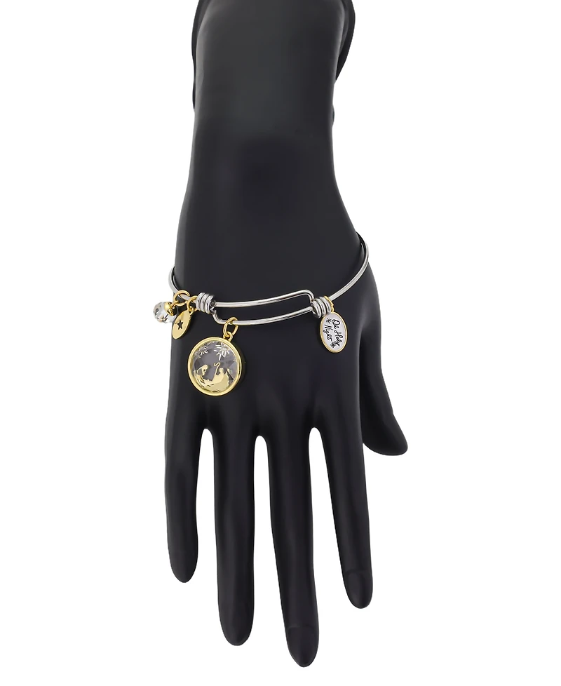 Unwritten Crystal "Oh Holy Night" Pendant Bangle Bracelet