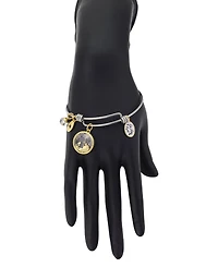 Unwritten Crystal "Oh Holy Night" Pendant Bangle Bracelet