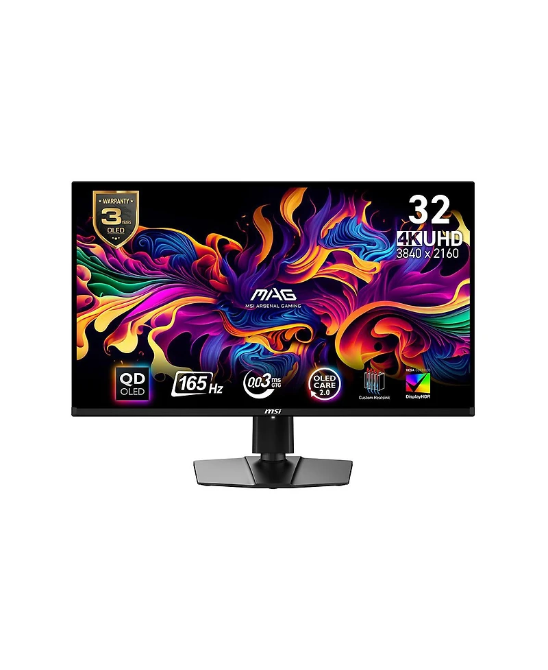 Msi Mag 321UP Qd-oled 31.5" 16:9 4K Ultra Hd 165Hz Gaming Monitor, Metallic Black