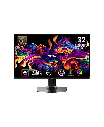 Msi Mag 321UP Qd-oled 31.5" 16:9 4K Ultra Hd 165Hz Gaming Monitor, Metallic Black
