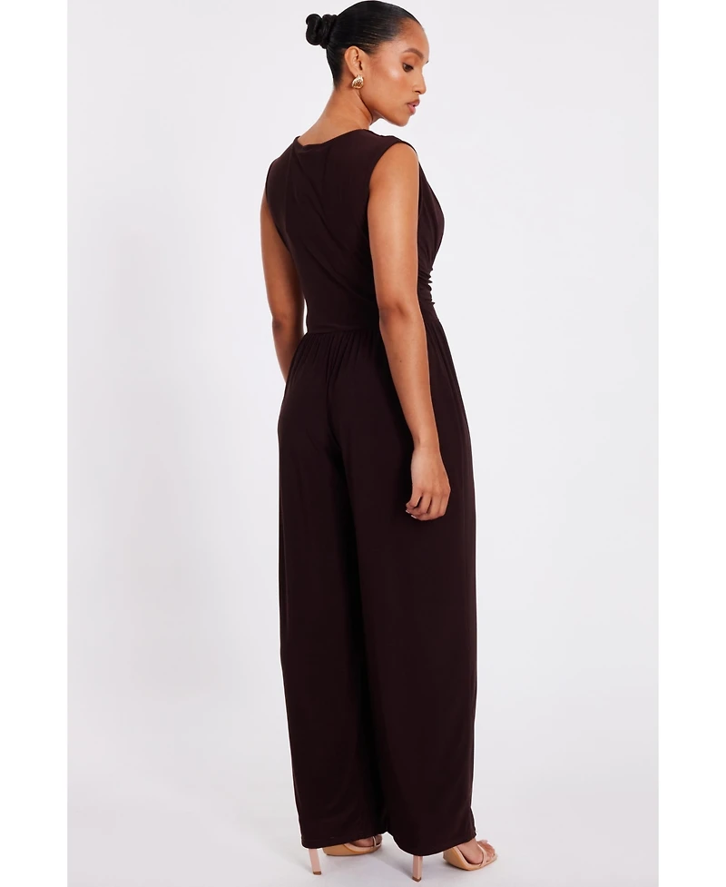 Quiz Women's Ity V-Neck Ruched Detail Jumpsuit
