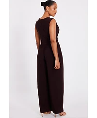 Quiz Women's Ity V-Neck Ruched Detail Jumpsuit