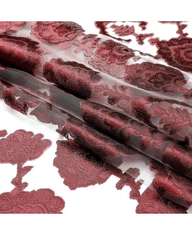 Kate Aurora Moroccan Accents 1 Piece Rod Pocket Clipped Elegant Sheer Curtain Panel