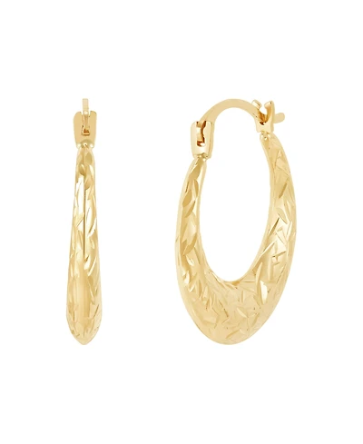 Macy's Round Hoop Earrings in 14K Yellow Gold