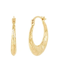Macy's Round Hoop Earrings in 14K Yellow Gold
