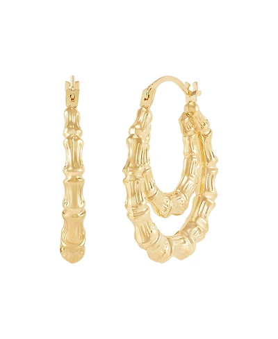 Macy's Double Hoop Earrings in 14K Yellow Gold