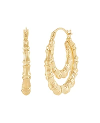 Macy's Double Hoop Earrings in 14K Yellow Gold
