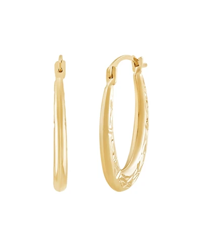 Macy's U Shape Hoop Earrings in 14K Yellow Gold