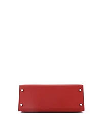 Pre-Owned Hermes Kelly 28 Handbag Red Epsom with Palladium Hardware