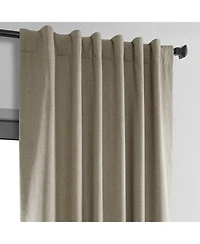 Half Price Drapes Warm Taupe Thermal Cross Linen Weave Blackout Curtain