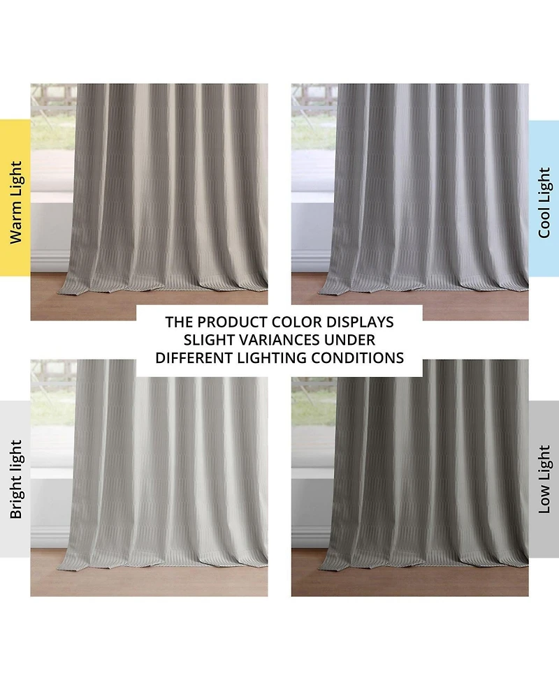 Half Price Drapes Pewter Abstract Lounge Embossed Velvet Room Darkening Curtain