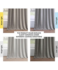 Half Price Drapes Pewter Abstract Lounge Embossed Velvet Room Darkening Curtain