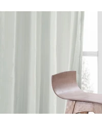 Half Price Drapes Eggshell Ruched Solid Faux Silk Taffeta Room Darkening Curtain
