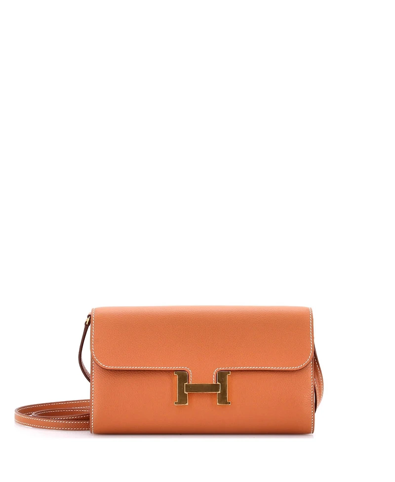 Pre-Owned Hermes Constance To Go Wallet Evercolor