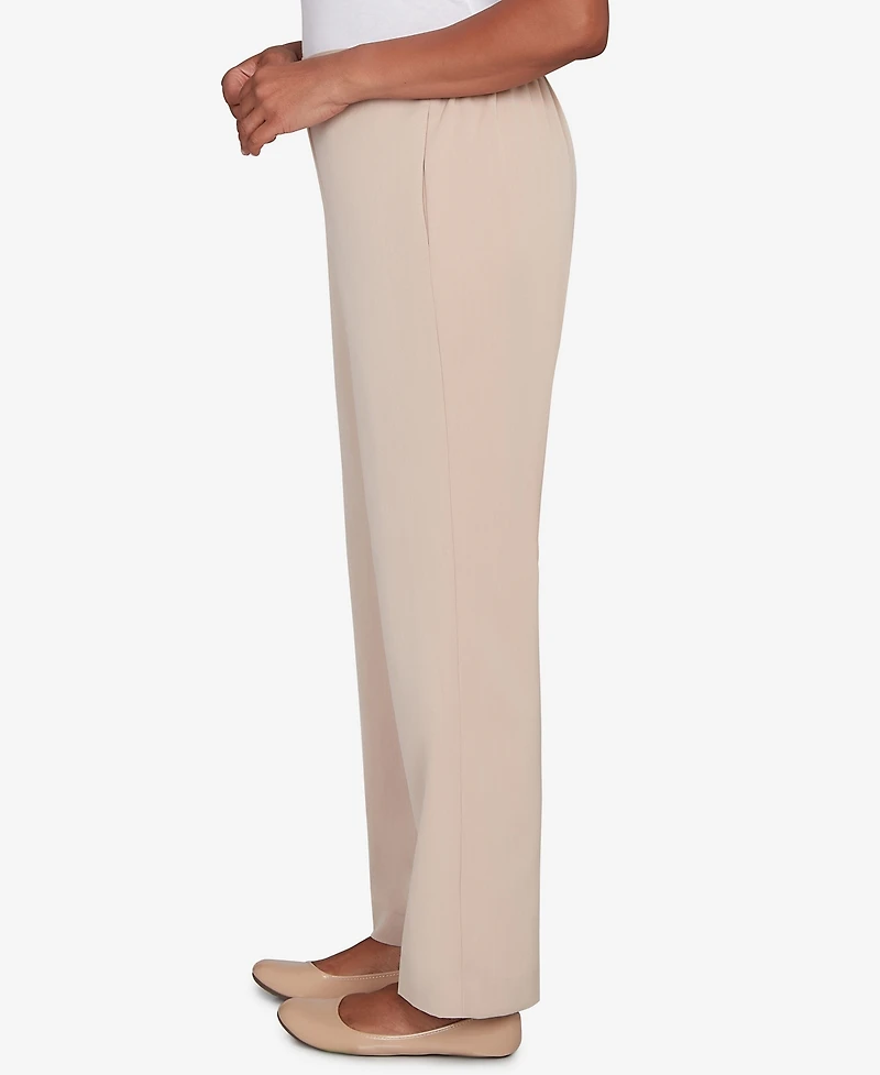 Alfred Dunner Petite Saratoga Springs Side Seam Pocket Short Length Twill Pants