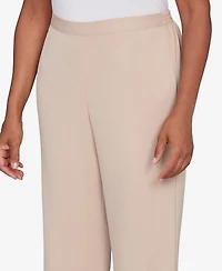 Alfred Dunner Petite Saratoga Springs Side Seam Pocket Average Length Twill Pants