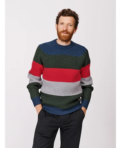 Aubin Men's Pitt Block Stripe Crew Neck Sweater