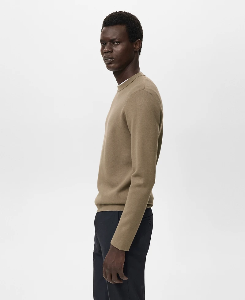 Mango Men's Medium-Knit Regular-Fit Sweater