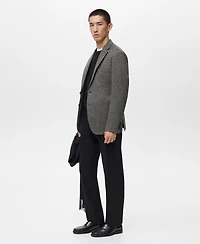 Mango Men's Slim Fit Microstructure Blazer