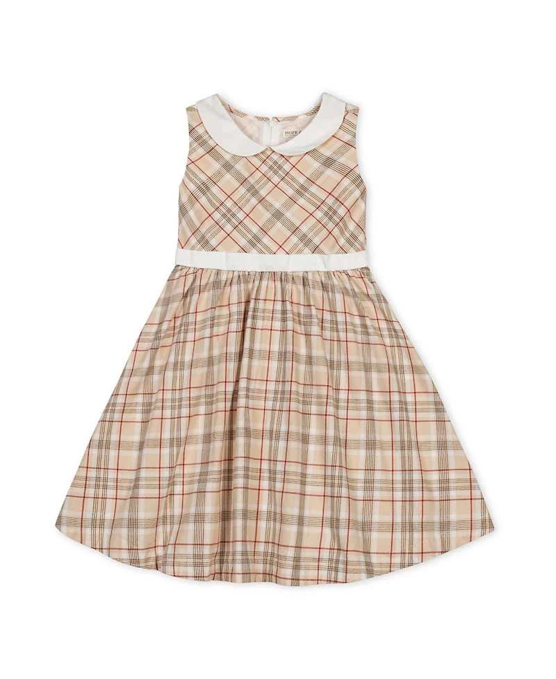 Hope & Henry Big Girls Organic Sleeveless Party Dress with Peter Pan Collar