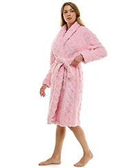 Roudelain Women's Textured Shawl Collar Robe