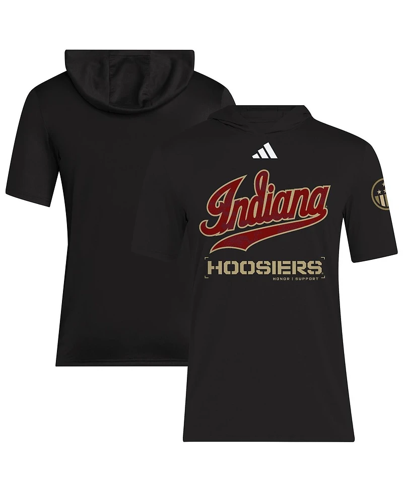 Adidas Men's Black Indiana Hoosiers 2025 Military Appreciation Aeroready T-Shirt