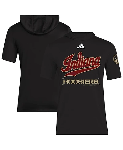 Adidas Men's Black Indiana Hoosiers 2025 Military Appreciation Aeroready T-Shirt