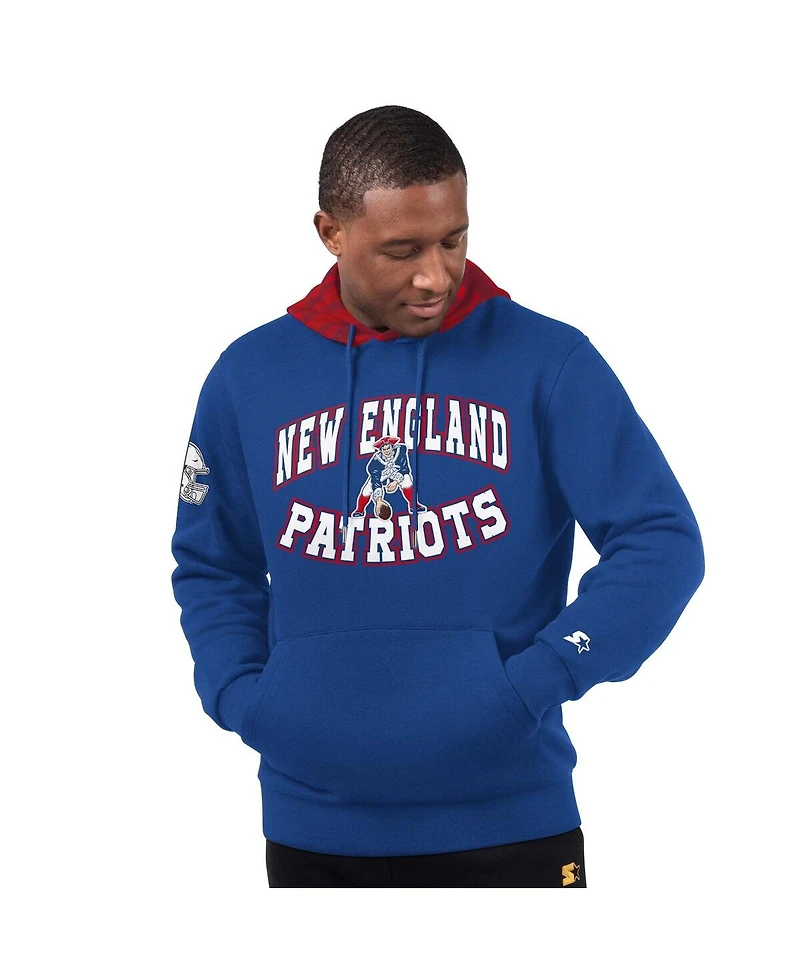 Starter Men's Royal New England Patriots Thursday Night Gridiron Logo Pullover Hoodie