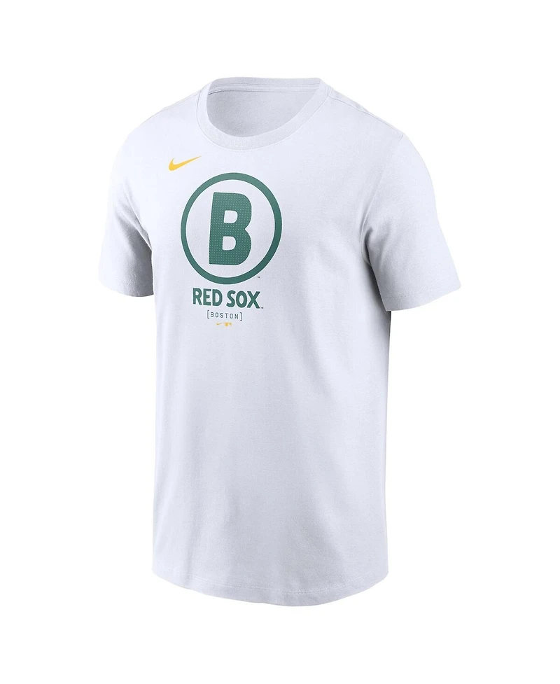 Nike Men's White Boston Red Sox City Connect Large Logo T-Shirt