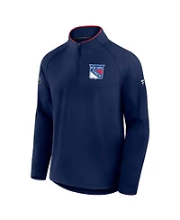 Fanatics Men's Navy New York Rangers Authentic Pro Rink Training Quarter-Zip Pullover Sweatshirt
