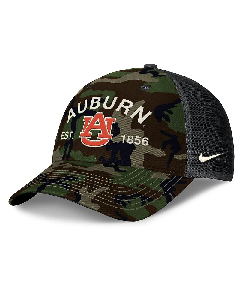 Nike Men's Camo Auburn Tigers 2025 Military Appreciation Rise Adjustable Trucker Hat