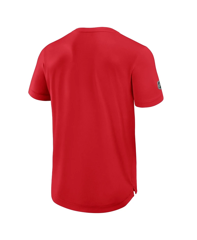 Fanatics Men's Red Florida Panthers Authentic Pro Rink Tech T-Shirt