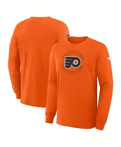 Fanatics Men's Orange Philadelphia Flyers Authentic Pro Property Of Practice Long Sleeve T-Shirt