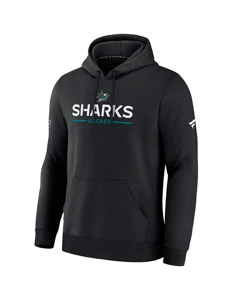 Fanatics Men's Black San Jose Sharks Authentic Pro Primary Hoodie