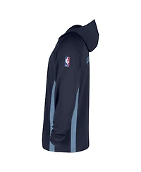 Nike Men's Navy Memphis Grizzlies Authentic On Court Zone Quarter-Zip Dri-fit Hoodie Jacket