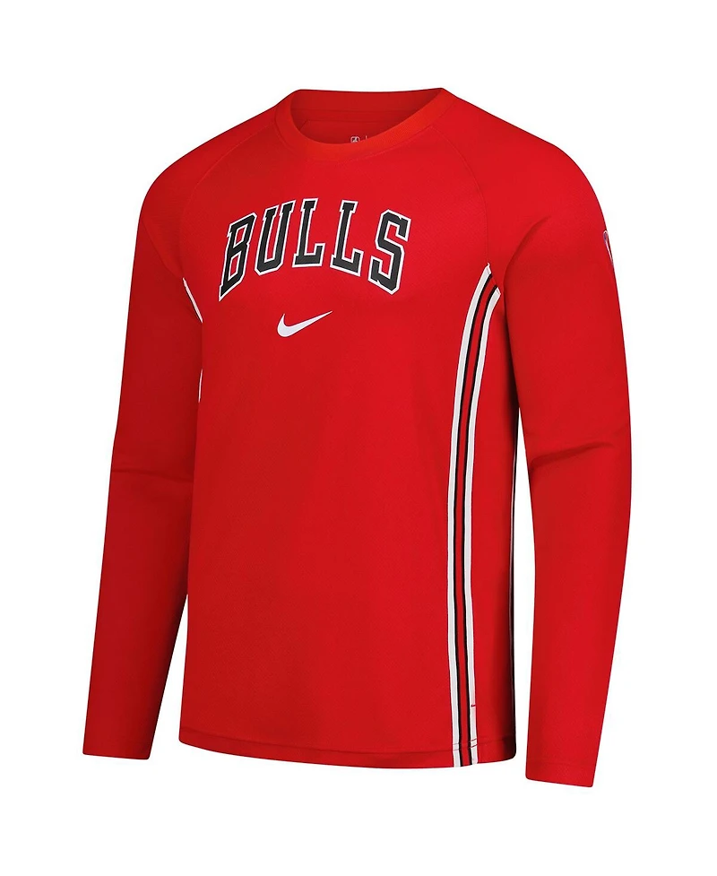 Nike Men's Red Chicago Bulls 2025/26 Authentic Pre-Game Legend Dri-fit Long Sleeve Shooting T-Shirt