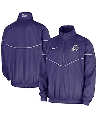 Nike Men's Purple Phoenix Suns Courtside Windrunner Woven Half-Zip Jacket