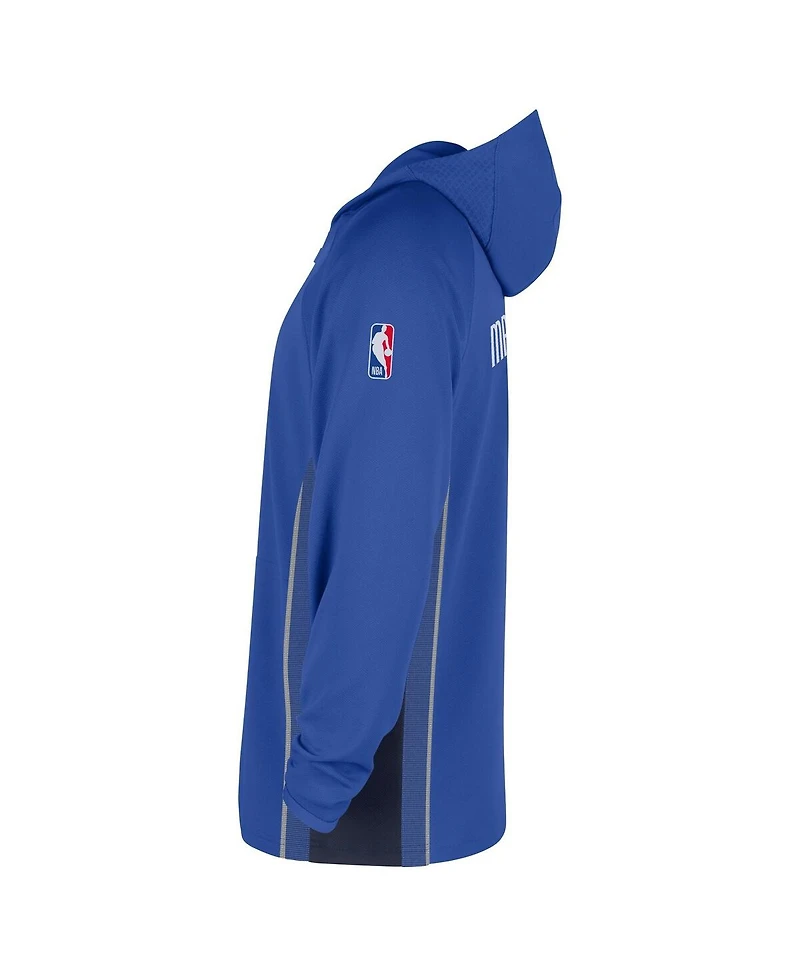 Nike Men's Royal Dallas Mavericks Authentic On Court Zone Quarter-Zip Dri-fit Hoodie Jacket