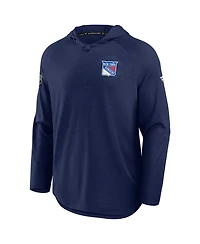 Fanatics Men's Navy New York Rangers Authentic Pro Rink Raglan Hoodie