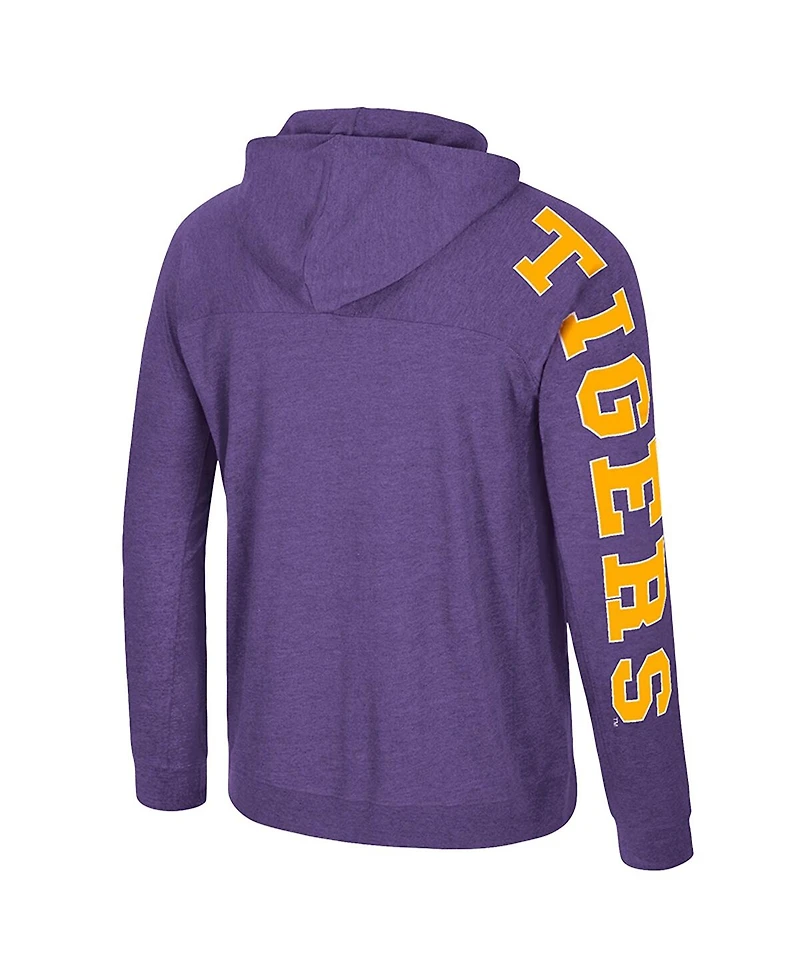Colosseum Men's Purple Lsu Tigers Back Business Long Sleeve Raglan T-Shirt