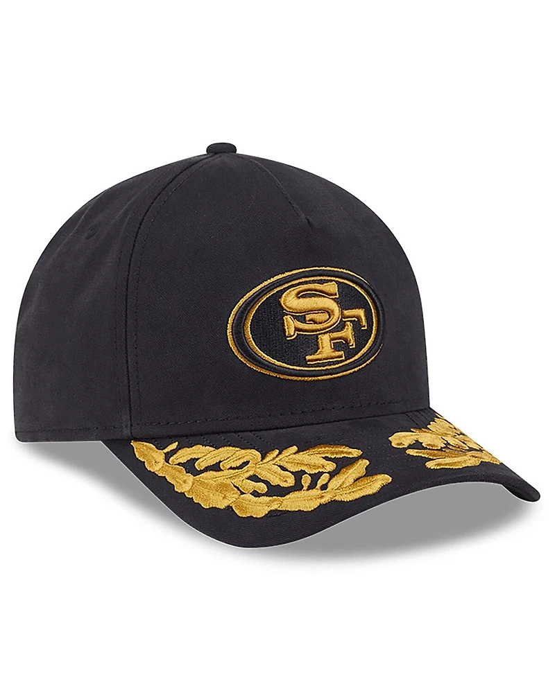 New Era x Alpha Industries Men's Black San Francisco 49ers A-Frame 9FORTY Adjustable Hat
