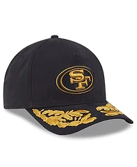 New Era x Alpha Industries Men's Black San Francisco 49ers A-Frame 9FORTY Adjustable Hat