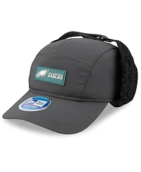 New Era Men's Charcoal Philadelphia Eagles 2025 Sideline Cold Weather Runner Dog Ear Adjustable Hat