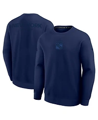 Fanatics Men's Navy New York Rangers Authentic Pro Road Tri-Blend Sweatshirt