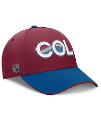 Fanatics Men's Burgundy/Blue Colorado Avalanche Authentic Pro Rink Team Code Flex Hat
