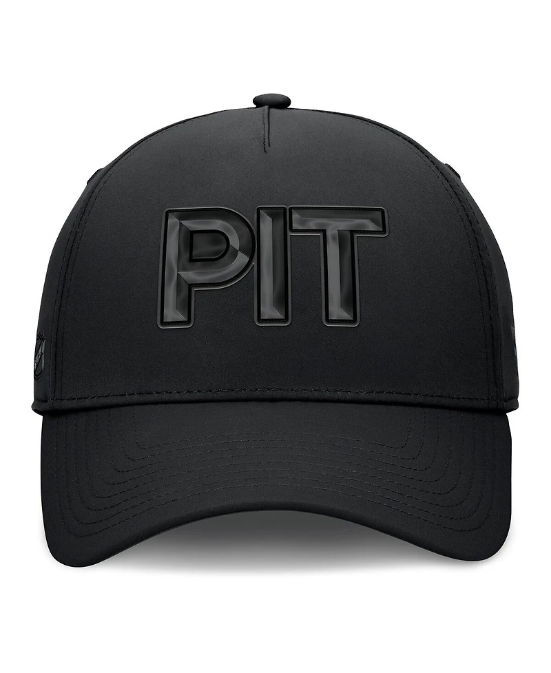 Fanatics Men's Black Pittsburgh Penguins Authentic Pro Road Team Code Flex Hat