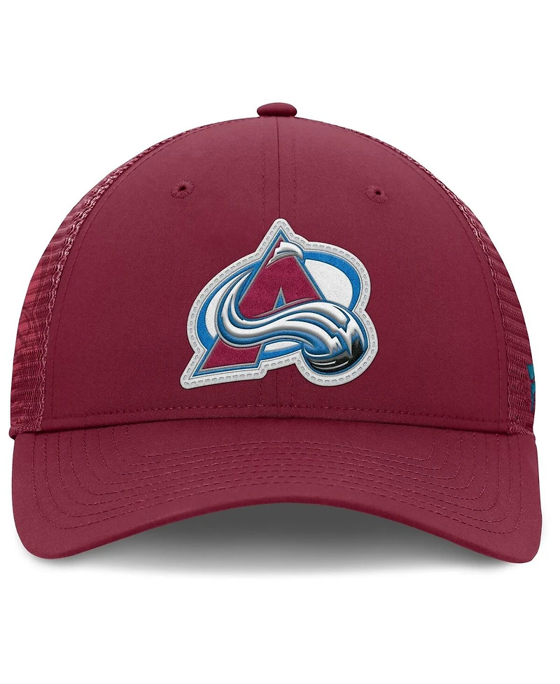Fanatics Men's Burgundy Colorado Avalanche Authentic Pro Home Ice Trucker Adjustable Hat