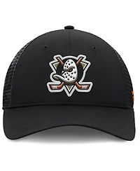 Fanatics Men's Black Anaheim Ducks Authentic Pro Home Ice Trucker Adjustable Hat